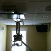 This image shows another view its a little dark but it shows this custom install. There is not a company that I know of that makes a mount to connect to the light rail system. This was a concept that really came alive.